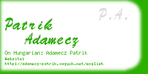 patrik adamecz business card